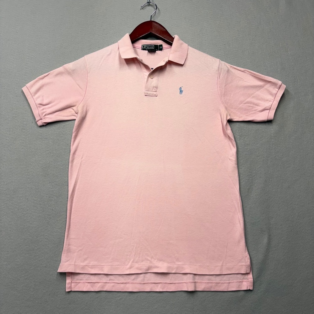 Polo Ralph Lauren Polo Shirt Kids 20 Pink Vintage 90s USA Cotton Pony Logo